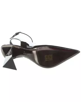 Патентованные туфли Valentino One Stud 100, черный