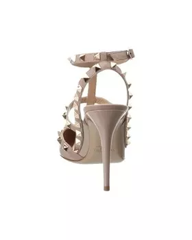 Патентованные туфли Valentino Rockstud Caged 100, розовый