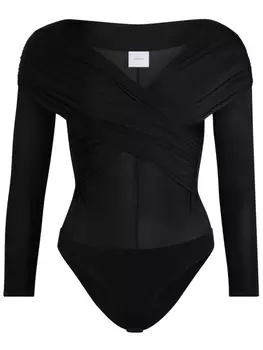 Patou боди с запахом, черный