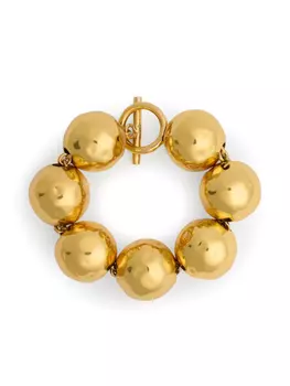 Patou браслет с бусинами, золотой