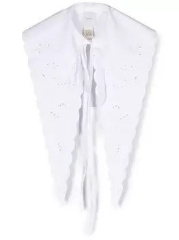 Patou джемпер из органического хлопка с вышивкой, белый