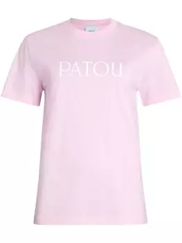 Patou футболка из органического хлопка с логотипом, розовый