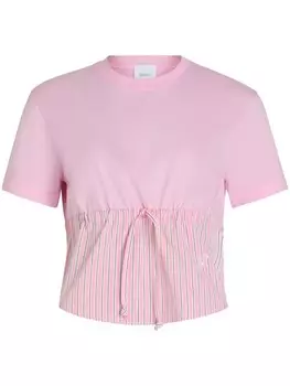 Patou футболка со вставками, розовый