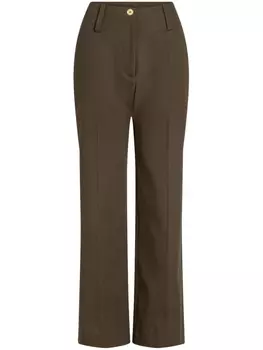 Patou габардиновые брюки широкого кроя, зеленый