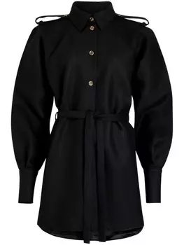 Patou мини-платье-рубашка, черный