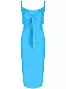 Patou платье миди с завязками, синий