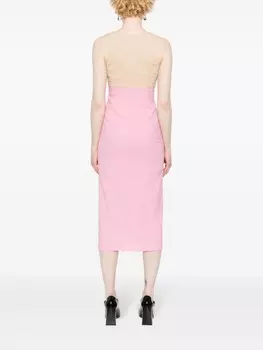 Patou платье миди в двух тонах, розовый
