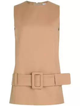 Patou платье мини с поясом, нейтральный