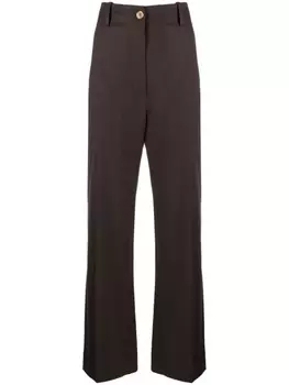 Patou широкие брюки строгого кроя, коричневый