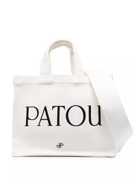 Patou сумка-тоут из канваса с логотипом, белый