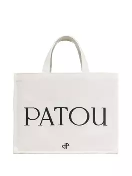 Patou сумка-тоут среднего размера с логотипом, белый