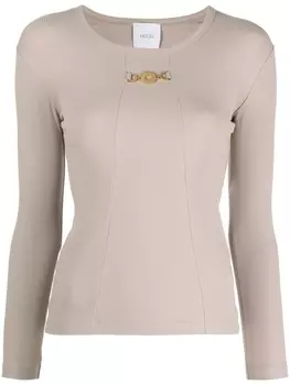 Patou топ с длинными рукавами и пряжкой, нейтральный цвет