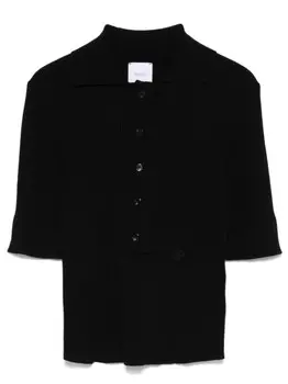 Patou топ с нашивкой-логотипом, черный