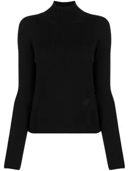 Patou трикотажный топ с длинными рукавами, черный