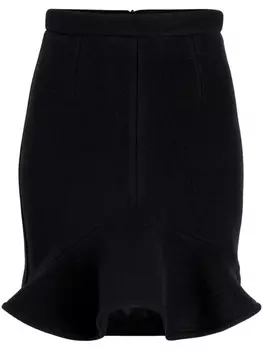 Patou юбка мини с оборками, черный