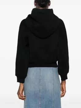 Patou укороченное худи с логотипом, черный