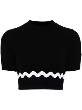 Patou укороченный джемпер с аппликацией, черный