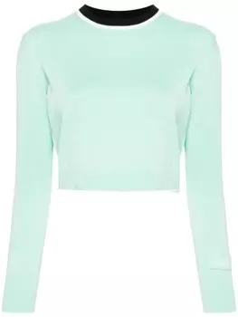 Patou укороченный джемпер, зеленый