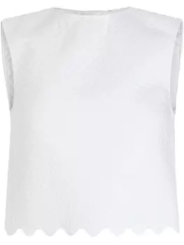 Patou укороченный стеганый топ, белый