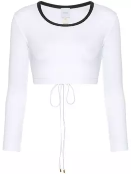 Patou укороченный топ в рубчик, белый