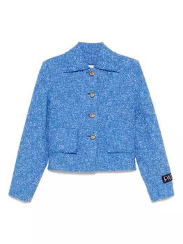 Patou укороченный твидовый жакет, синий