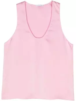 Patrizia Pepe атласная майка, розовый