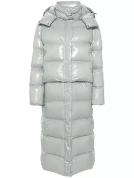 Patrizia Pepe блестящее стеганое пальто, синий