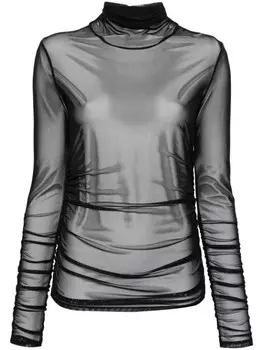 Patrizia Pepe блузка со сборками, черный