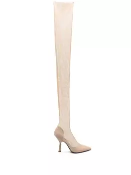 Patrizia Pepe ботфорты на каблуке, нейтральный цвет