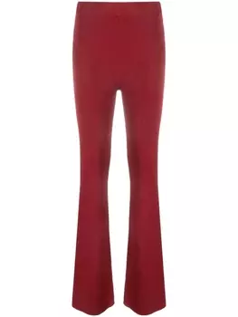 Patrizia Pepe брюки bootcut в рубчик, красный