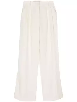 Patrizia Pepe брюки палаццо с завышенной талией, нейтральный цвет