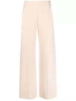 Patrizia Pepe брюки с завышенной талией и разрезами, нейтральный цвет