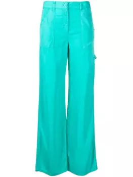 Patrizia Pepe брюки с завышенной талией, зеленый