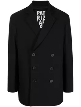 Patrizia Pepe двубортный пиджак с заостренными лацканами, черный