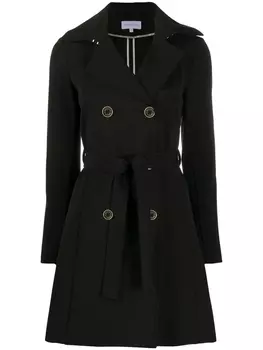 Patrizia Pepe двубортный тренч, черный