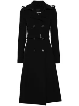 Patrizia Pepe двубортный тренчкот, черный