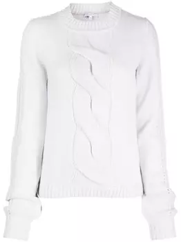 Patrizia Pepe джемпер фактурной вязки, белый