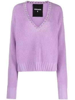 Patrizia Pepe джемпер фактурной вязки, фиолетовый
