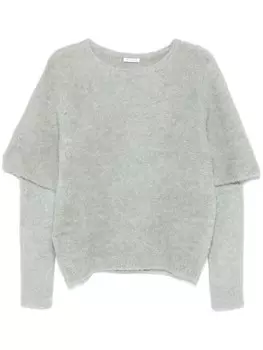 Patrizia Pepe джемпер из букле с укороченными рукавами, серый