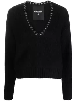 Patrizia Pepe джемпер с металлическим декором, черный