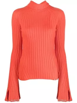 Patrizia Pepe джемпер с металлическим декором, оранжевый