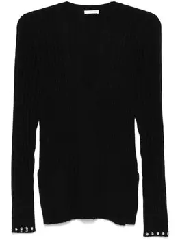 Patrizia Pepe джемпер в рубчик, черный