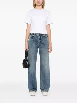 Patrizia Pepe джинсы прямого покроя с высокой посадкой, синий