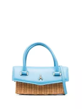 Patrizia Pepe Fly Bamby straw tote bag, нейтральный цвет