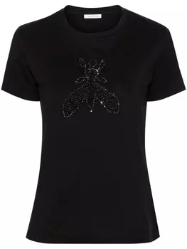 Patrizia Pepe футболка Fly с бисером, черный