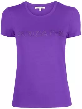 Patrizia Pepe футболка с логотипом, фиолетовый