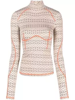 Patrizia Pepe футболка с монограммой, серый