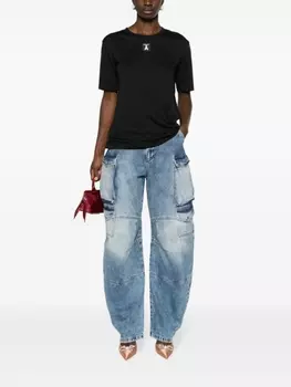 Patrizia Pepe футболка с нашивкой-логотипом, черный