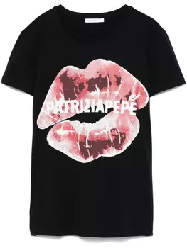 Patrizia Pepe футболка с принтом, черный