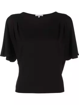Patrizia Pepe футболка с вырезом-лодочкой, черный